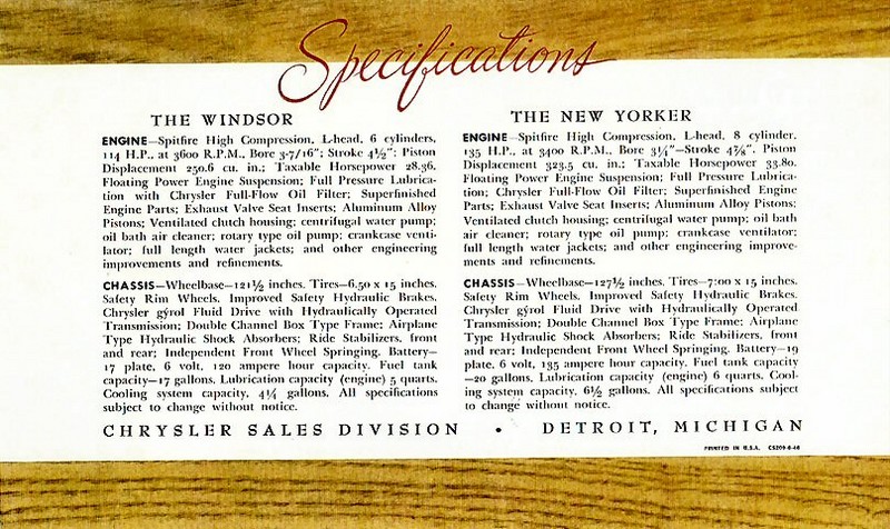 1946 Chrysler Town And Country Folder Page 7